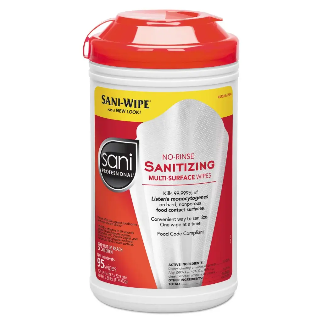 No-Rinse Sanitizing Multi-Surface Wipes | P56784 | 1 Tub