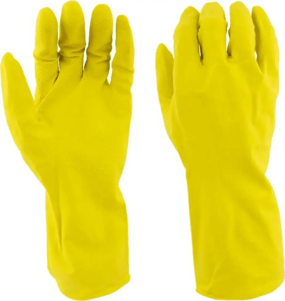 Yellow Latex Cleaning Gloves | INDFL