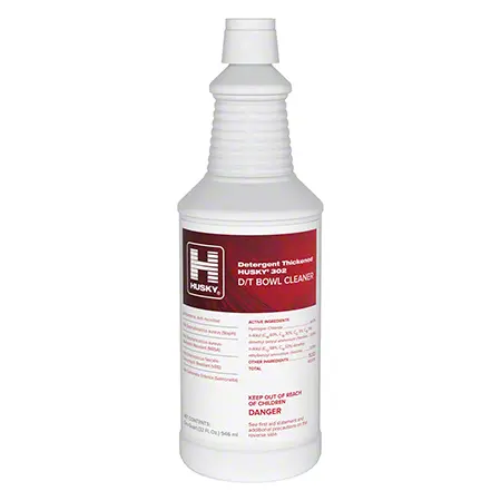 Husky 302 | D/T Toilet Bowl Cleaner (Detergent Thickened / 9.5% HCl) (Low Acid) | 1 Quart