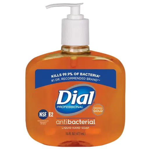 Dial Gold Antibacterial Liquid Hand Soap - 16oz Tabletop Pump | 12/cs | 80790