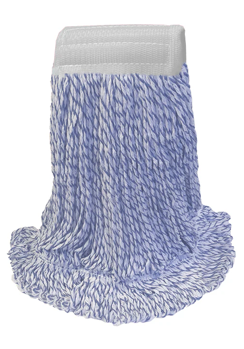 Large Blue/White Rayon Blend Looped-End Finish Applicator Wet Mop | SAL ...