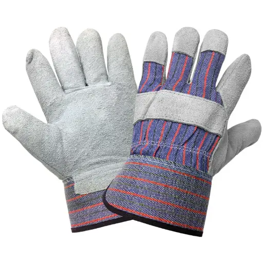 Leather Palm Work Gloves with Safety Cuff | 1100E-X