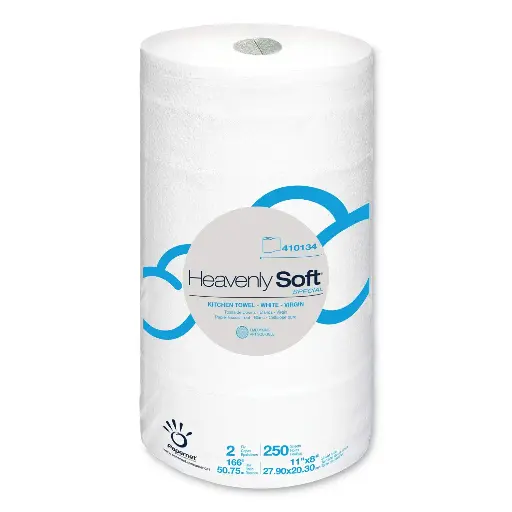 Heavenly Soft Paper Towel, 11-Inch x 167 ft, White, 12 Rolls/Carton | 410134