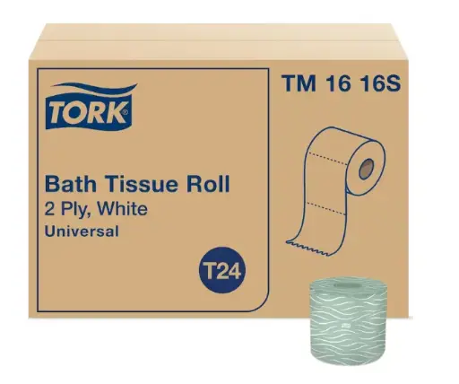 Tork Universal Bath Tissue Roll, 2-Ply | TM1616S